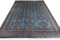 8x12 Gray Color Bokhara Rug - 2.50x3.65 Kids Room Luxury Area Turkish Fine Quality Afghan - thumbnail 1