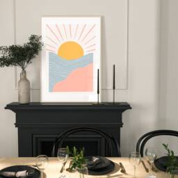 Bright Sun C'est La Vie Set Of 2 Wall Print, Contemporary Abstract, Living Room Art Prints , Colourfu Poster, French Prints Fast Delivery A2 - thumbnail 3
