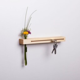 Walnut Key Board With Flower Vase //Key Hook//Various Variants//Gifts For Men//Gifts Women - thumbnail 3