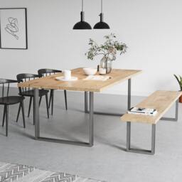 Industrial Table Legs - Square Design Box Section Steel, Various Sizes & Finshes - Pair - thumbnail 3