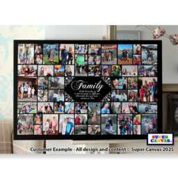 Family Quote Personalised Photo Collage Wall Art Framed Canvas Print Handmade Gift For Grandparents Wife Friend Mum Dad Birthday - thumbnail 2