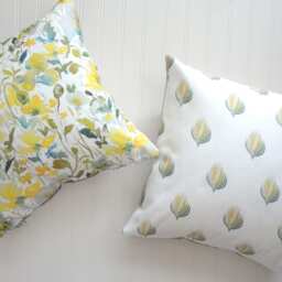 From The Garden No4, Watercolor Floral Pillow Cover, Designer Fabric 18x18, 20x20, 22x22, 24x24, 14x20, 12x21 - thumbnail 3