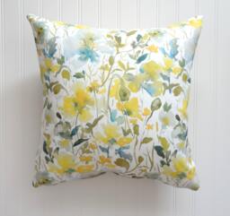 From The Garden No4, Watercolor Floral Pillow Cover, Designer Fabric 18x18, 20x20, 22x22, 24x24, 14x20, 12x21 - thumbnail 1