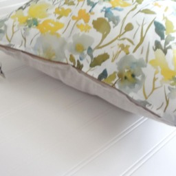 From The Garden No4, Watercolor Floral Pillow Cover, Designer Fabric 18x18, 20x20, 22x22, 24x24, 14x20, 12x21 - thumbnail 2