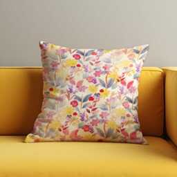 Floral Cushion Cover, Decorative Flower Pillow Case, Soft Pastel Botanical Throw Pillowcase For Sofa Bedroom Spring Home Decor - thumbnail 2