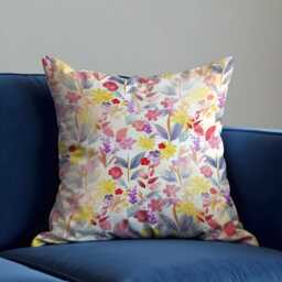 Floral Cushion Cover, Decorative Flower Pillow Case, Soft Pastel Botanical Throw Pillowcase For Sofa Bedroom Spring Home Decor - thumbnail 3