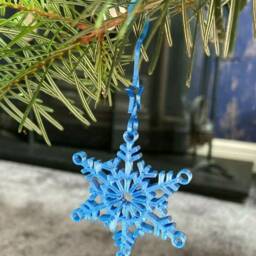 Set Of 3 Snowflake Ornaments For Christmas Tree Xmas Hangers Baubles Decorations - thumbnail 3