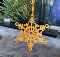 Set Of 3 Snowflake Ornaments For Christmas Tree Xmas Hangers Baubles Decorations - thumbnail 1