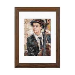 A3 A4 A5 A1 A2 Walnut Picture Frames With Mount - Colourful Trendy Wall Art Photo Frame Gift For Family -Classic Style Poster - thumbnail 1