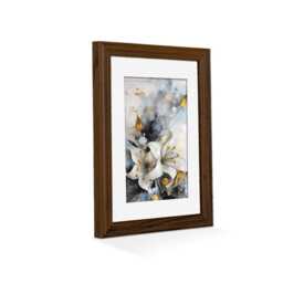 A3 A4 A5 A1 A2 Walnut Picture Frames With Mount - Colourful Trendy Wall Art Photo Frame Gift For Family -Classic Style Poster - thumbnail 2