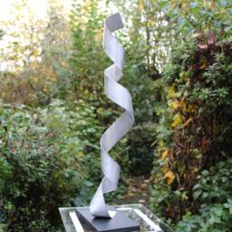 "Modern Large Abstract Aluminum Metal Sculpture Art Unique ""Doo" - thumbnail 4