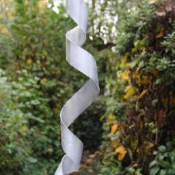 "Modern Large Abstract Aluminum Metal Sculpture Art Unique ""Doo" - thumbnail 2