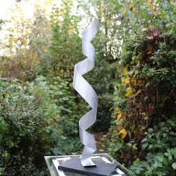"Modern Large Abstract Aluminum Metal Sculpture Art Unique ""Doo" - thumbnail 3