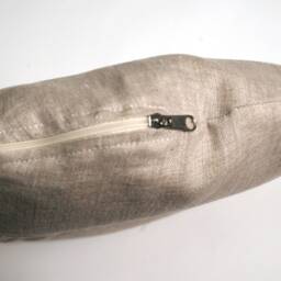 Zero Waste Travel Pillow, Grey Neck Buckwheat Zewo Linen Light Pillow - thumbnail 4