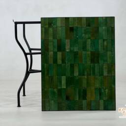 Customizable Mosaic Table, Handmade Green Rectangular Table, Moroccan Zellije Beautiful Table For Outdoor/Indoor Home Furniture - thumbnail 2