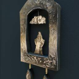 Morgan Le Fay Opera Shrine, Reclaimed Timber, Stamped Aluminum - thumbnail 2