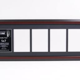 5x7 Multiple 3 4 5 6 7 8 9 10 Opening Mahogany Picture Frame With Matting, Multi Photo Collage - thumbnail 3