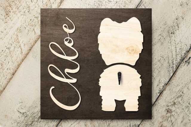 Personalized Pomeranian Dog Leash Holder, Custom Pet Name Sign For Lovers, Birthday Gift - image 1
