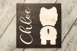 Personalized Pomeranian Leash Holder, Custom Name Sign - Wood, 10 - thumbnail 1
