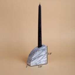 Lilac Marble Candlestick Holder Natural Stone Cylinder Candleholder - thumbnail 4