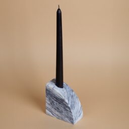 Lilac Marble Candlestick Holder Natural Stone Cylinder Candleholder - thumbnail 3