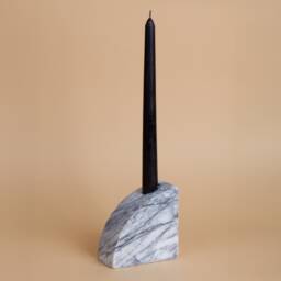 Lilac Marble Candlestick Holder Natural Stone Cylinder Candleholder - thumbnail 1