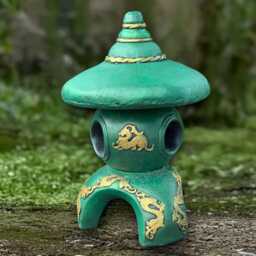 Large Green Pagoda Statue Concrete Lantern Sculpture Outdoor Asian Ornament Handmade Zen Garden Decoration Lover Gift Yard Art - thumbnail 4