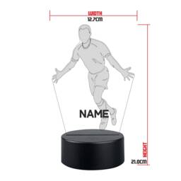 Personalised Football Led Night Light Sports Lamp, Birthday Gift - thumbnail 2