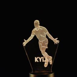 Personalised Football Led Night Light Sports Lamp, Birthday Gift - thumbnail 4