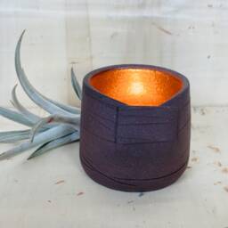 Handmade Stoneware Espresso Cup Ceramic Candle & Air Plant Holder - thumbnail 2