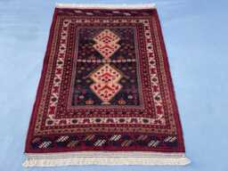 3x5 Afghan Tribal Rug - Handmade Wool Area Carpet With Bold Medallion Design Boho Persian Style Decor For Living Room Or Bedroom - thumbnail 1