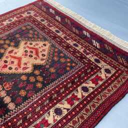 3x5 Afghan Tribal Rug - Handmade Wool Area Carpet With Bold Medallion Design Boho Persian Style Decor For Living Room Or Bedroom - thumbnail 4
