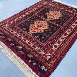 3x5 Afghan Tribal Rug - Handmade Wool Area Carpet With Bold Medallion Design Boho Persian Style Decor For Living Room Or Bedroom - thumbnail 3