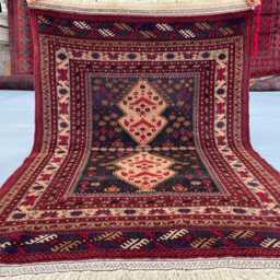 3x5 Afghan Tribal Rug - Handmade Wool Area Carpet With Bold Medallion Design Boho Persian Style Decor For Living Room Or Bedroom - thumbnail 2