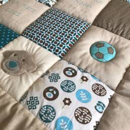 Crib Blanket Name Baby Jesse Patchwork Personalized - thumbnail 4