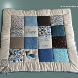 Crib Blanket Name Baby Jesse Patchwork Personalized - thumbnail 2