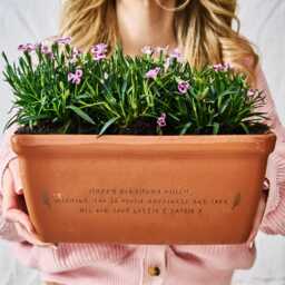 Special Birthday Gift Terracotta Planter - Personalised Window Box Trough - thumbnail 1