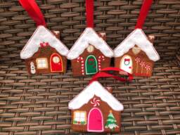 Gingerbread Houses, Christmas Decoration, Hanging Gingerbread House - thumbnail 1