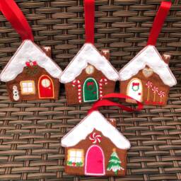 Gingerbread Houses, Christmas Decoration, Hanging Gingerbread House - thumbnail 2