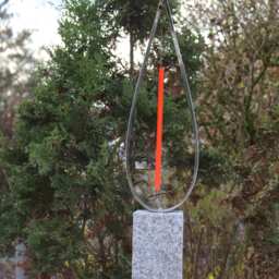 Sun Catcher Steel Candle Granite Stone Column 72 cm Fluorescent Acrylic Glass Sculpture En M??tal Metal Art Stol Escultura - thumbnail 4