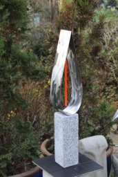 Sun Catcher Steel Candle Granite Stone Column 72 cm Fluorescent Acrylic Glass Sculpture En M??tal Metal Art Stol Escultura