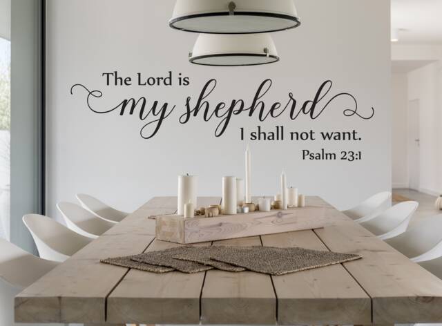 "Vinyl Wall Art Decal - Psalm 231 ""The Lord Is My Shepherd I Shall Not Want." - image 1