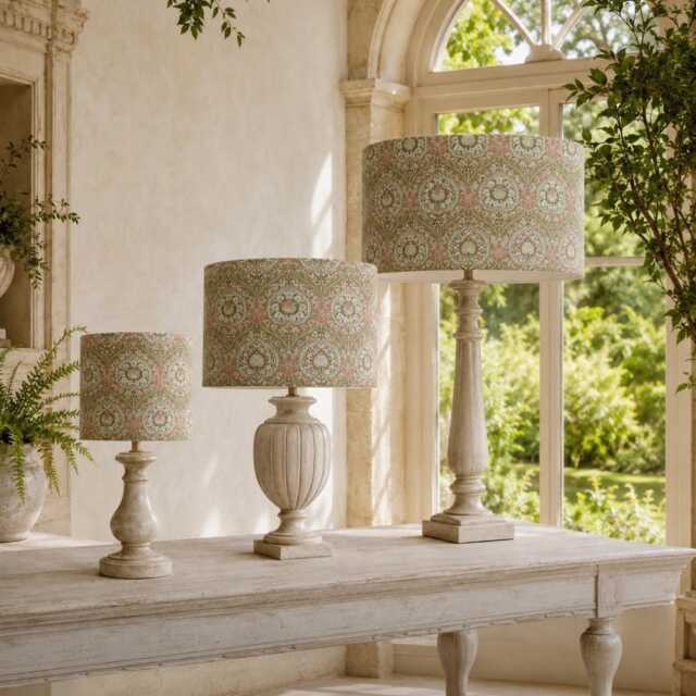 William Morris Eden Rose Lampshade - Handmade Candle Clip Or Drum Shade For Table Lamp, Wall Light Ceiling Pendant - image 1