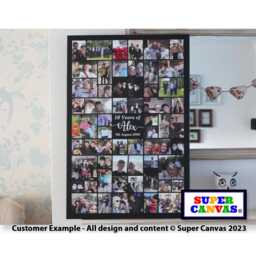 Happy Birthday Friend Son Daughter Sister Brother Husband Wife 56 Picture Photo Collage Frame Party Display Board Framed Canvas Print Gift - thumbnail 2