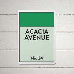 Personalised Monopoly Inspired Metal Sign, Gift For The Home Retro Plaque -A4 Waterproof Aluminium - thumbnail 3