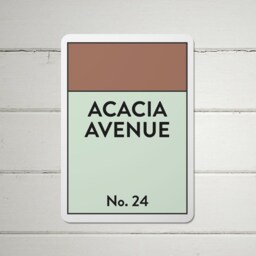 Personalised Monopoly Inspired Metal Sign, Gift For The Home Retro Plaque -A4 Waterproof Aluminium - thumbnail 2