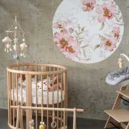 Blush Floral Wall Decal Watercolor Flower Nursery Decor - thumbnail 3