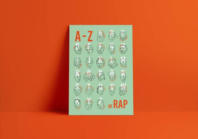Hip Hop Alphabet Print A-Z Rap Music Illustration - Unframed - image 1