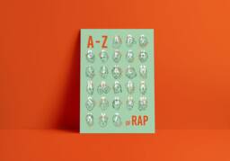 Hip Hop Alphabet Print A-Z Rap Music Illustration - Unframed - thumbnail 1