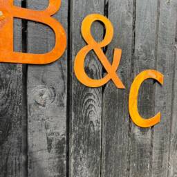 Rustic Corten Steel Letters & Numbers 200mm Wall Decor - thumbnail 3